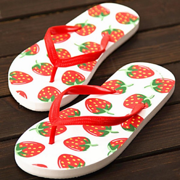 Women's Summer Open Toe / Slippers Synthetic Outdoor / Casual Flat Heel Red