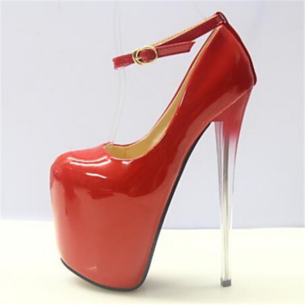 Women's Shoes Stiletto Heel Round Toe Heels Dress Red