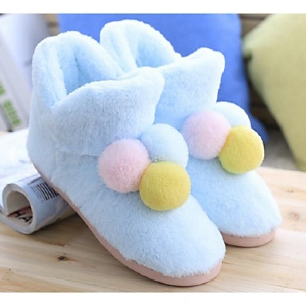 Women's Winter Snow Boots / Round Toe Other Animal Skin Outdoor / Casual Flat Heel Blue / Pink
