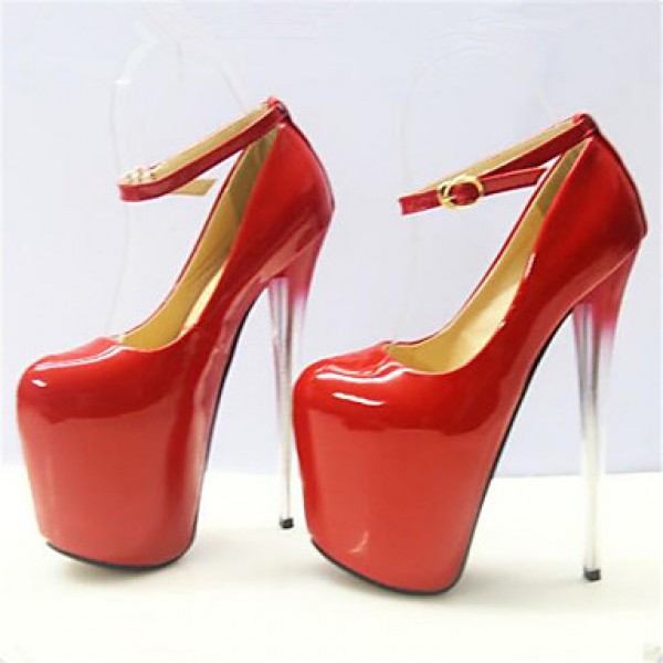Women's Shoes Stiletto Heel Round Toe Heels Dress Red